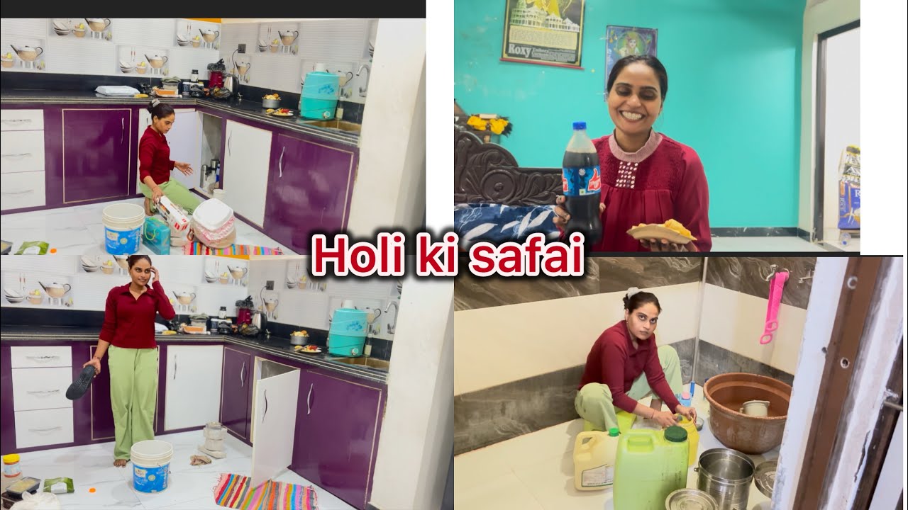 Holi Ki Safai 😅 | Ghar, Kitchen Aur Bathroom Cleaning Vlog