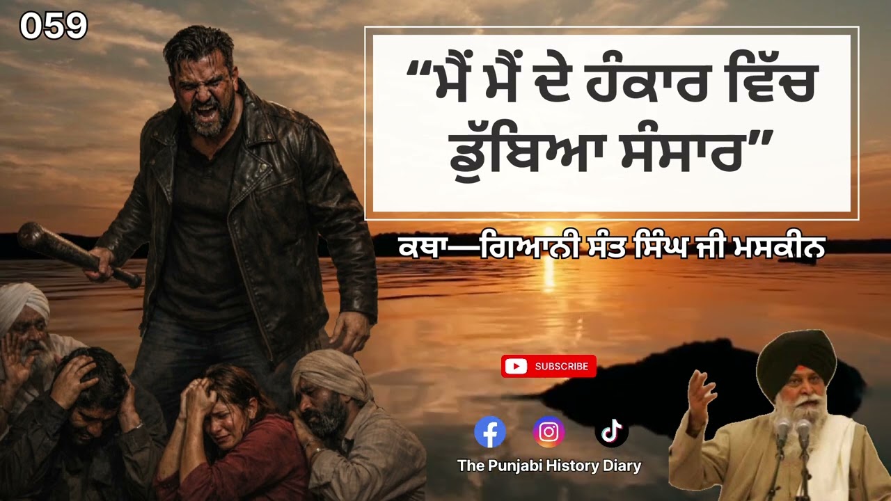 “ਮੈਂ ਮੈਂ ਦੇ ਹੰਕਾਰ ਵਿੱਚ ਡੁੱਬਿਆ ਸੰਸਾਰ” Katha—ਗਿਆਨੀ ਸੰਤ ਸਿੰਘ ਜੀ ਮਸਕੀਨ