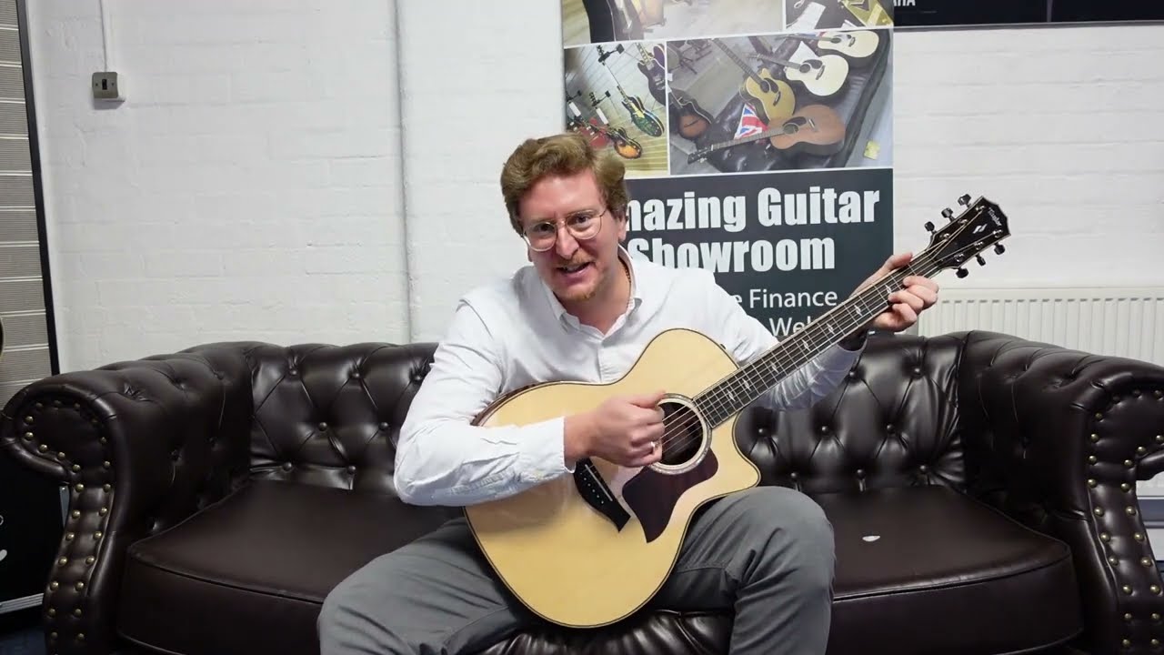 Taylor 814ce V-Class Grand Auditorium Electro Acoustic Guitar Rimmers Music Presentation With James
