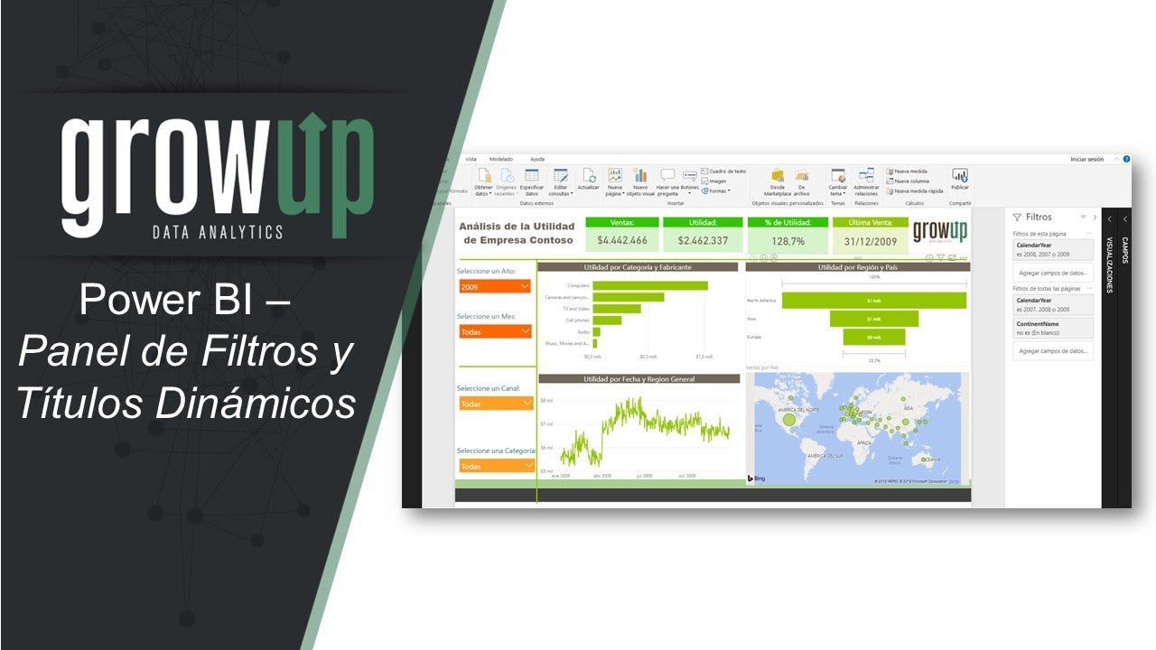 Panel de Filtros y Titulos Dinamicos en Power BI