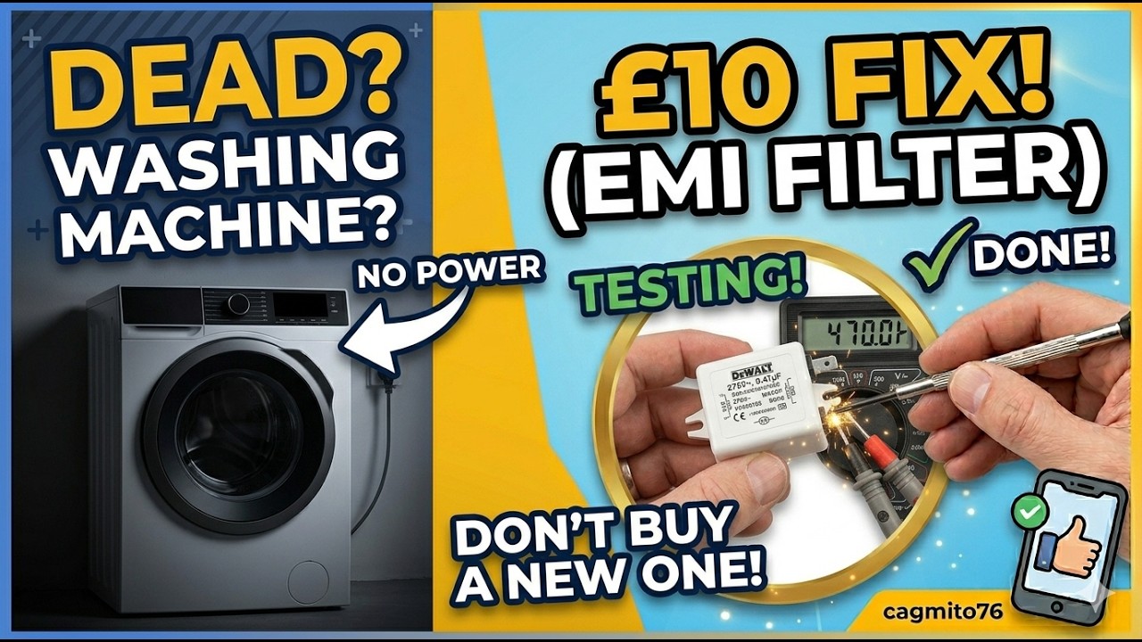 DIY Fix: Washing Machine NO POWER - EMI Filter Testing & Replacement