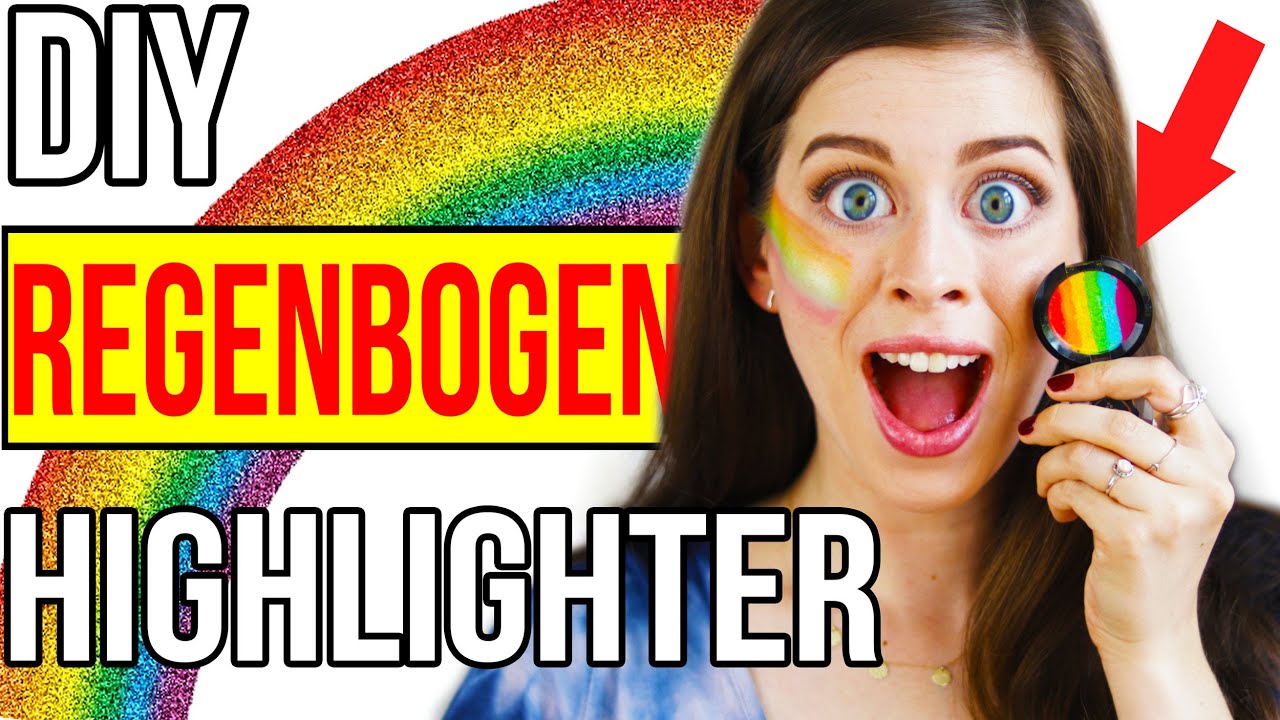 KRASSER 1000€ DIY REGENBOGEN HIGHLIGHTER im LIVE TEST!! PINTEREST UNICORN MAKEUP + ERGEBNIS!