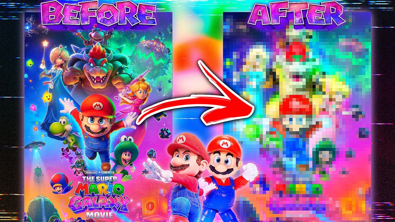[RareGalaxy5] REMAKING the SUPER MARIO GALAXY Movie POSTER but With ACTION FIGURES!! #2