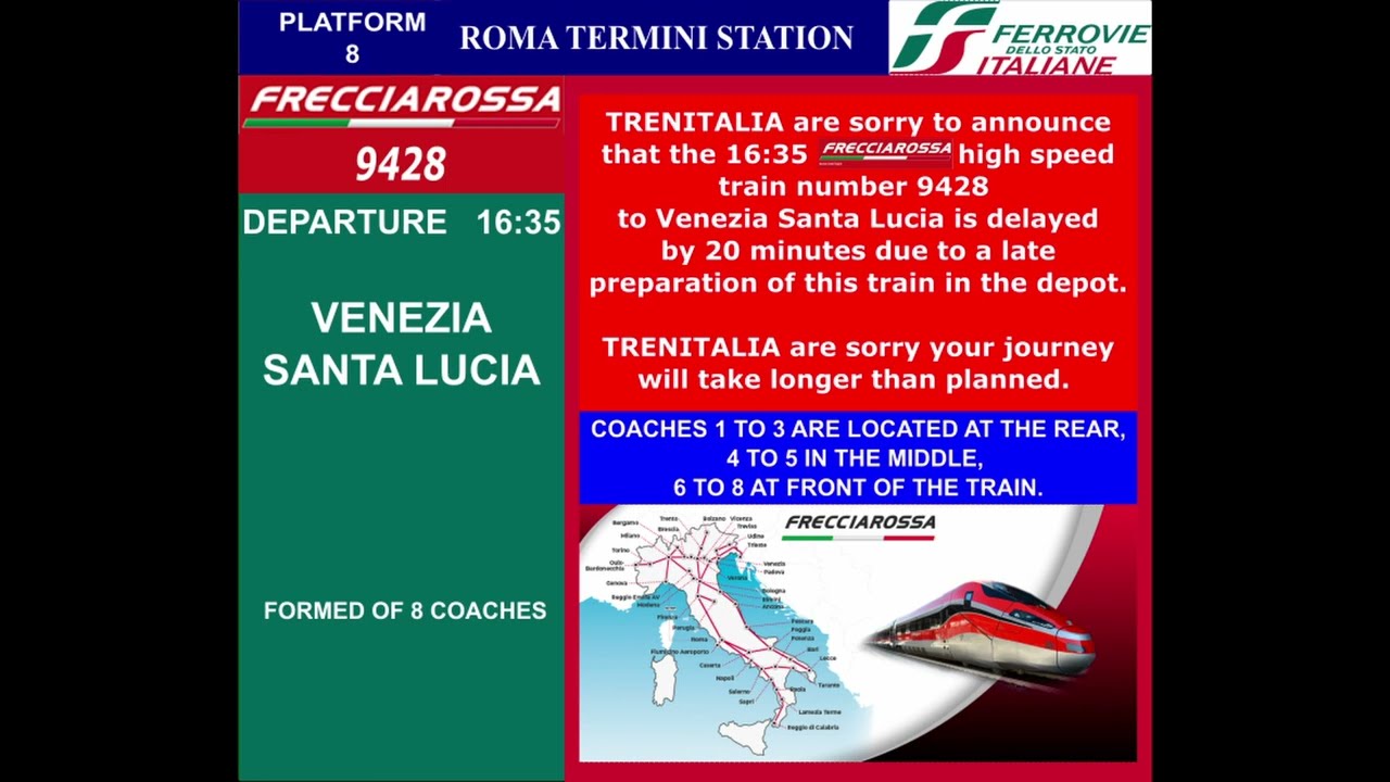 Roma Termini station announcements/Annunci di Roma Termini part 2