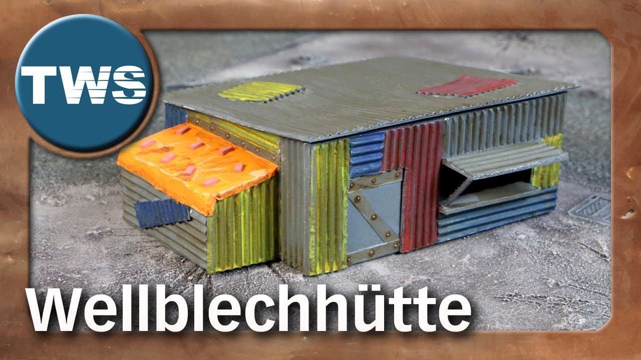Tutorial: Wellblechhütte / iron hut (Tabletop-Gelände, TWS)