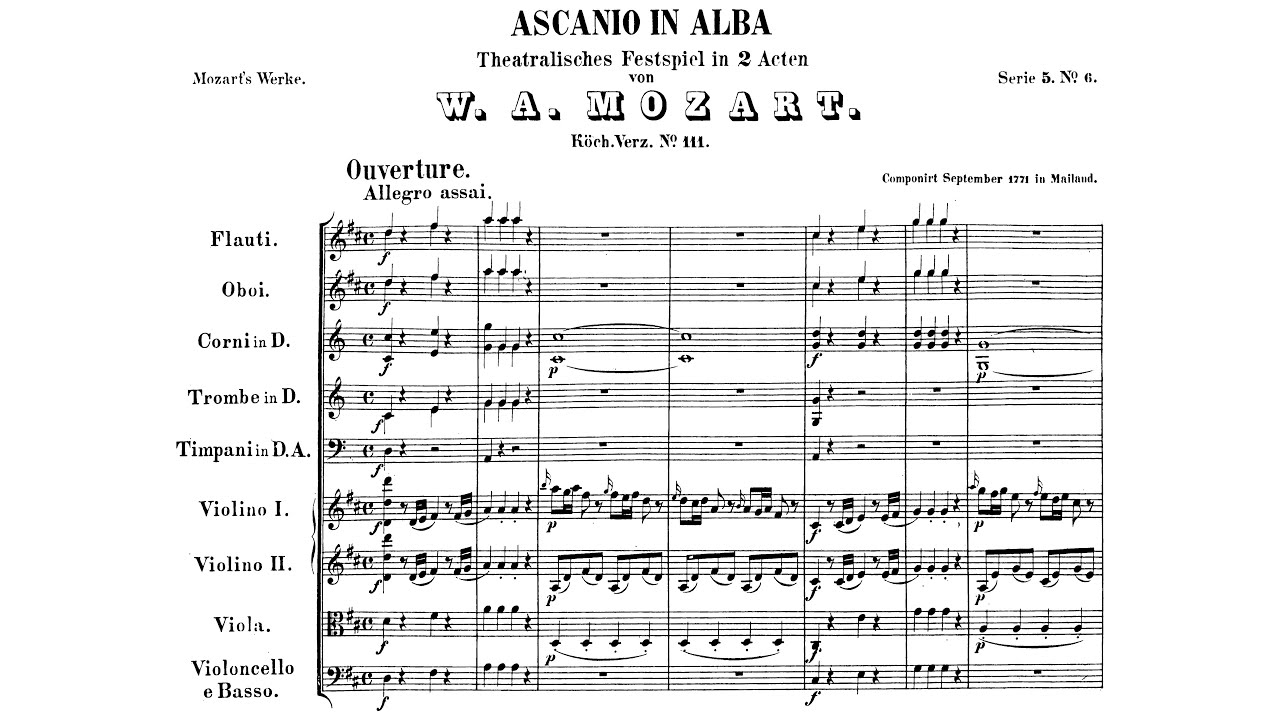 [Score] Mozart - Overture to 