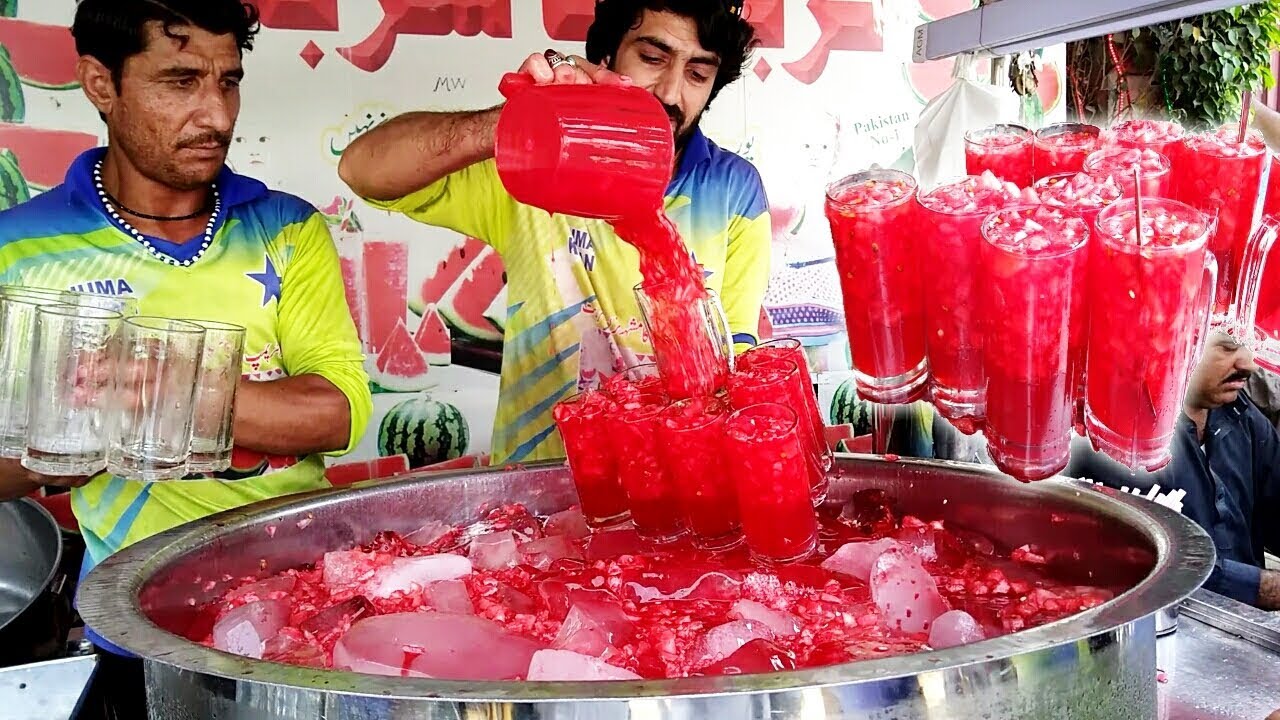 Refreshing Watermelon Juice | Amazing Watermelon Cutting Skills | Street Food  Karachi Pakistan