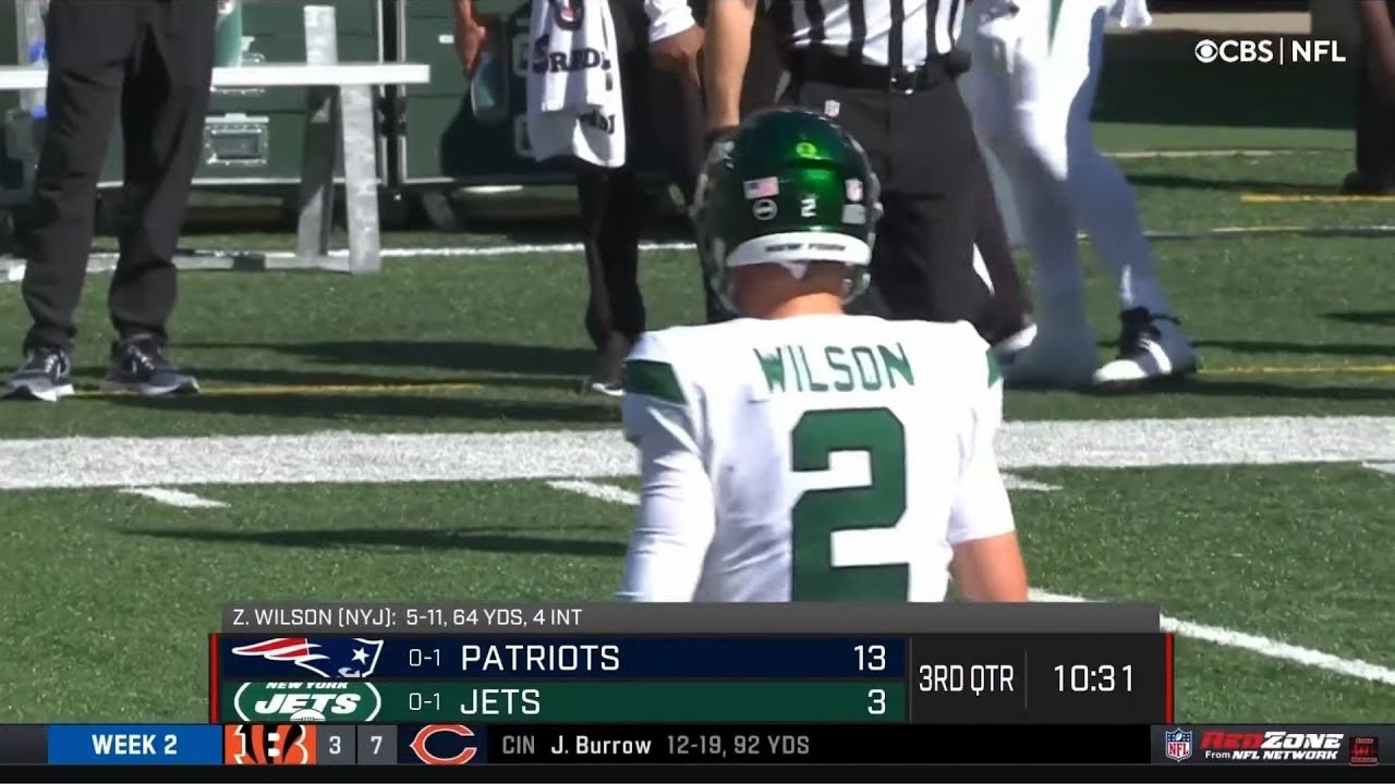 Zach Wilson Throws 4th INT of the Game | Patriots vs Jets