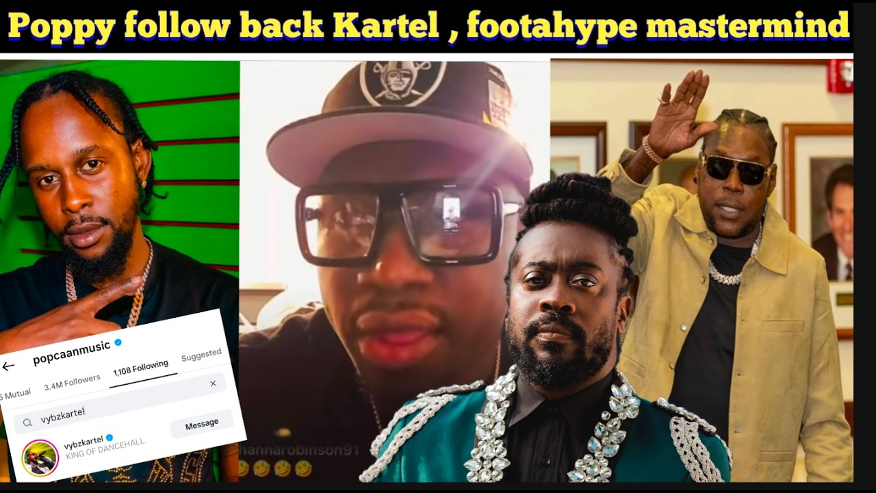 here is why popcaan follow back vybz kartel, beenie man confirm footahype organize the key ceremony