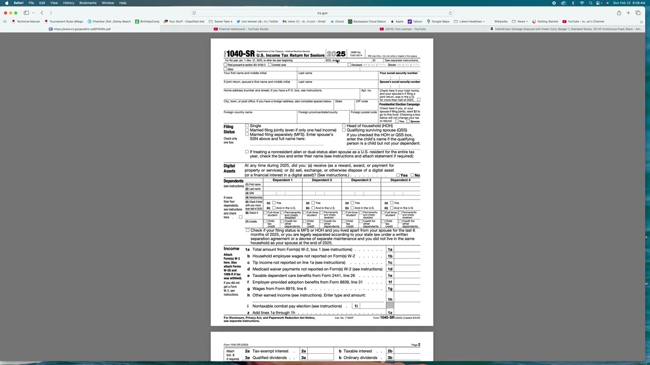 How to find 1040 SR 2025 Tax Form
