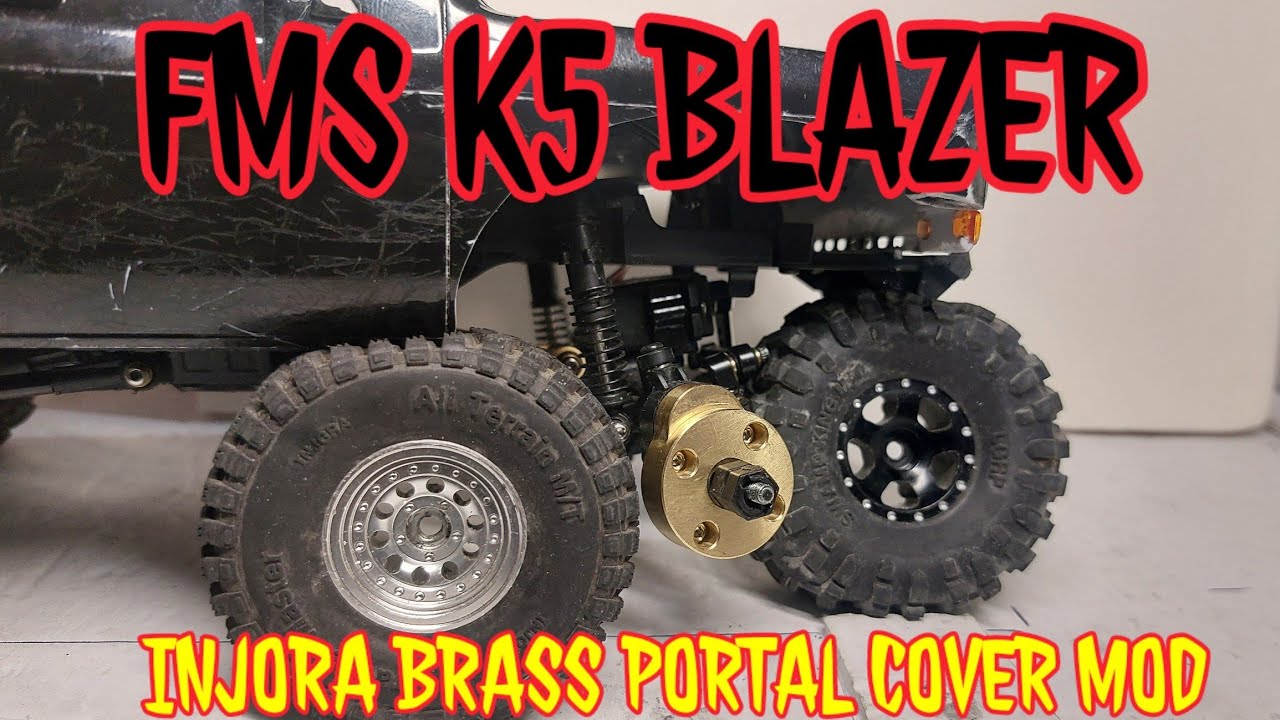 INJORA BRASS PORTAL COVER/AFTERMARKET WHEELS