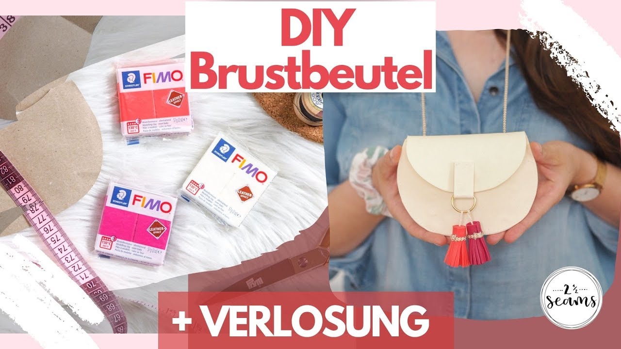 Brustbeutel nähen aus FIMO leather effect + Verlosung