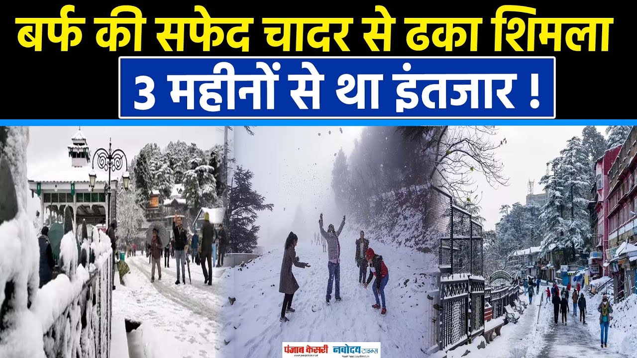 Himachal Pradesh में Snowfall होने से Tourist में खुशी, Shimla में बर्फबारी से खुशनुमा हुआ माहौल