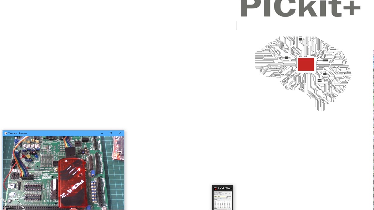MPLAB-X IDE integrated with PICKitPlus to support a PICkit2 or PICkit3 programming operations.
