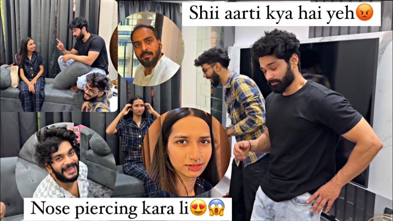Aarti ne nose piercing kara li | Male bestfriend’s reaction was😳| Prank on fokats |Aarti vlogs |
