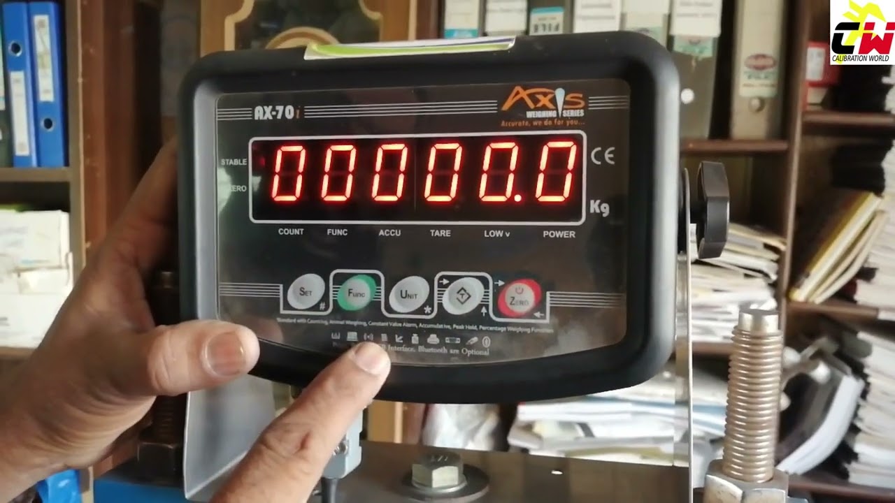 CALIBRATION OF DIGITAL WEIGHING SCALE AXIS AX 70i
