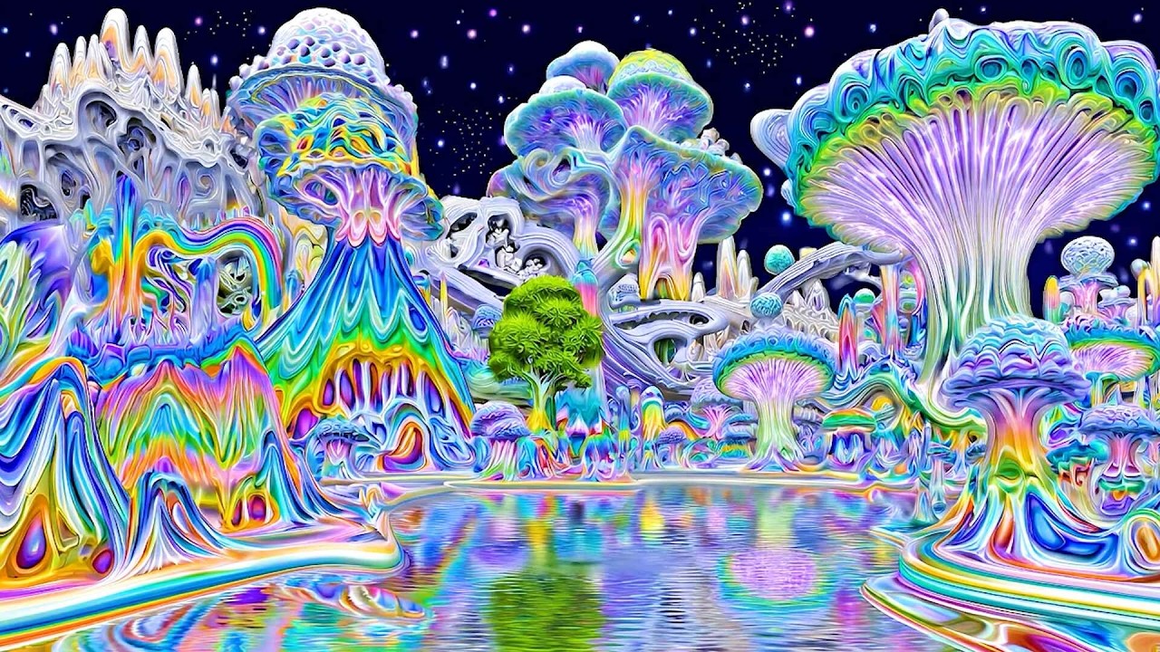 Hallucination Music 🍄 Psychedelic Cosmic Garden | Trippy Visuals for Deep Trips