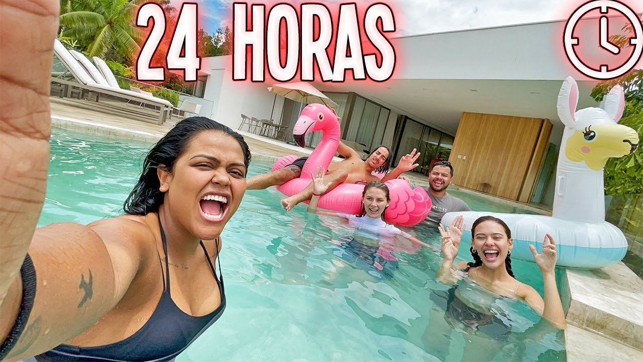 24 HORAS NA PISCINA DA MANSÃO DE SP !!!