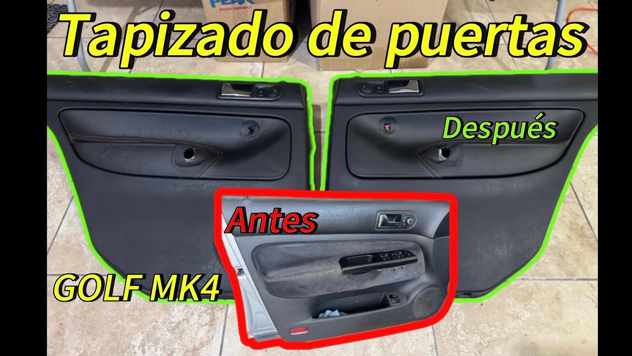 VW GOLF MK4 - Tapizando panel de puertas con vinipiel ///FAIL///