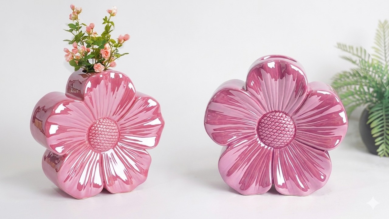 Flower vase making || Paper flower vase || POP flower vase || Easy flower vase