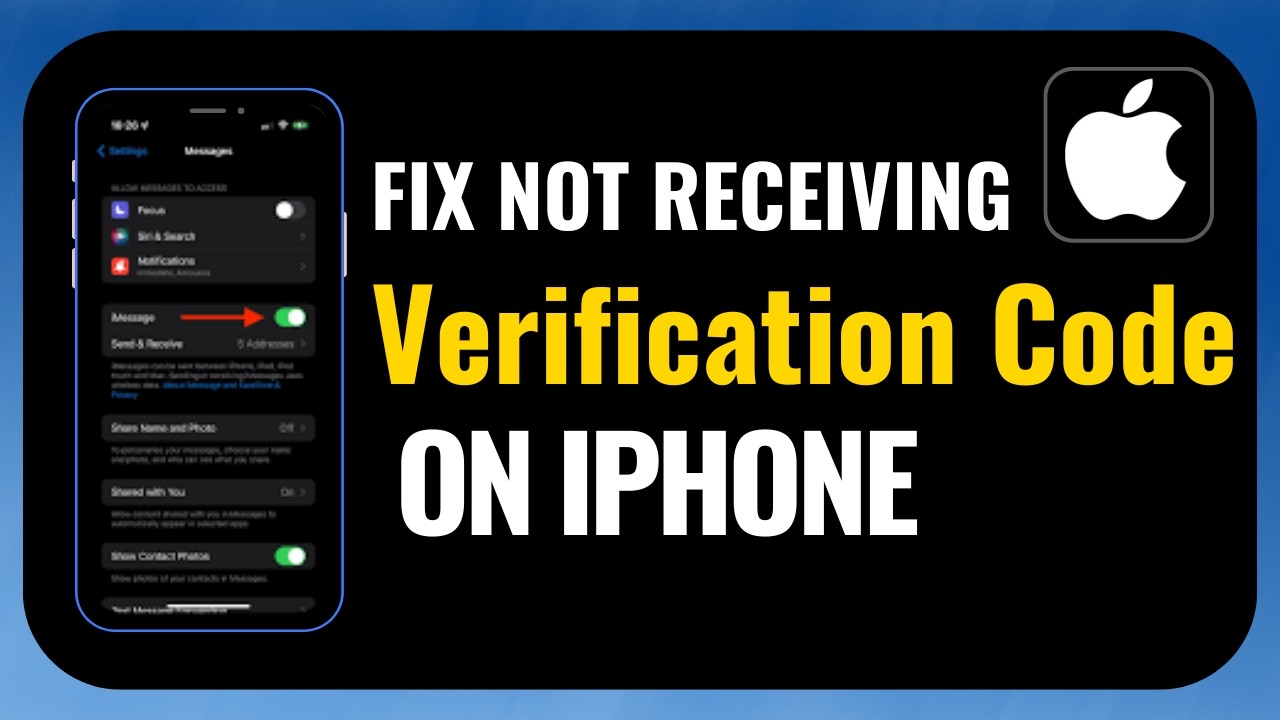 How To Fix Not Receiving Verification Code on iPhone (2026 Updated) | Easy Step-by-Step