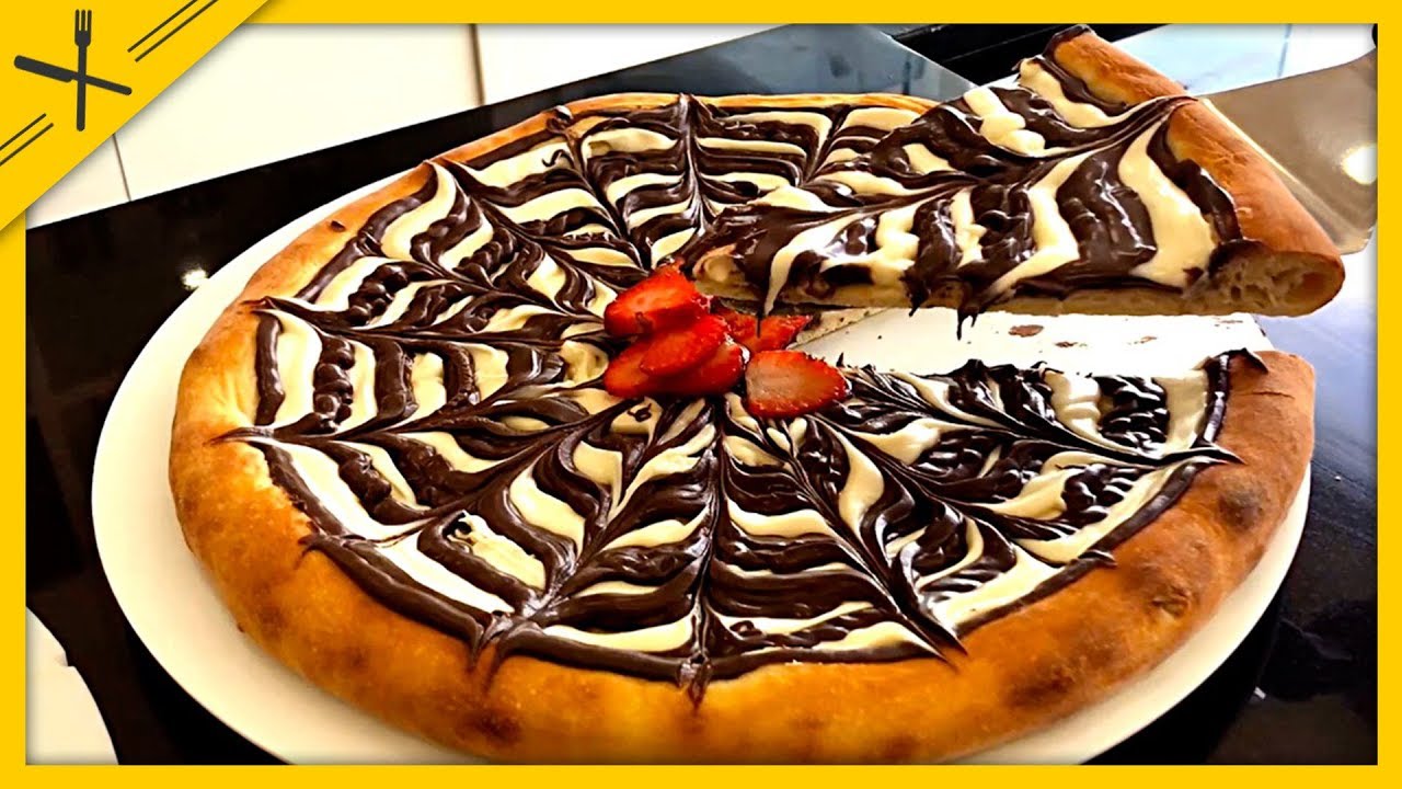 ARTE NA PIZZA - PIZZA DE CHOCOLATE COM MORANGO DECORADA - AULA 6