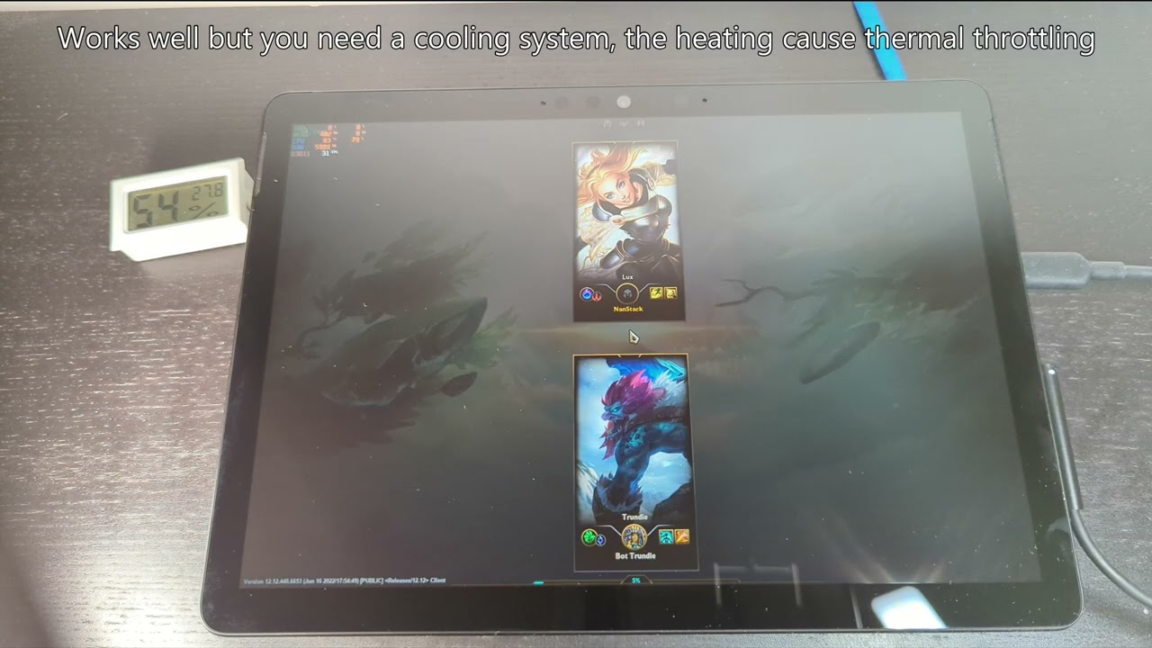 Surface Go 3 Games (LoL, Genshin impact) and Benchmark (Pentium Gold 6500Y, 8gb ram)