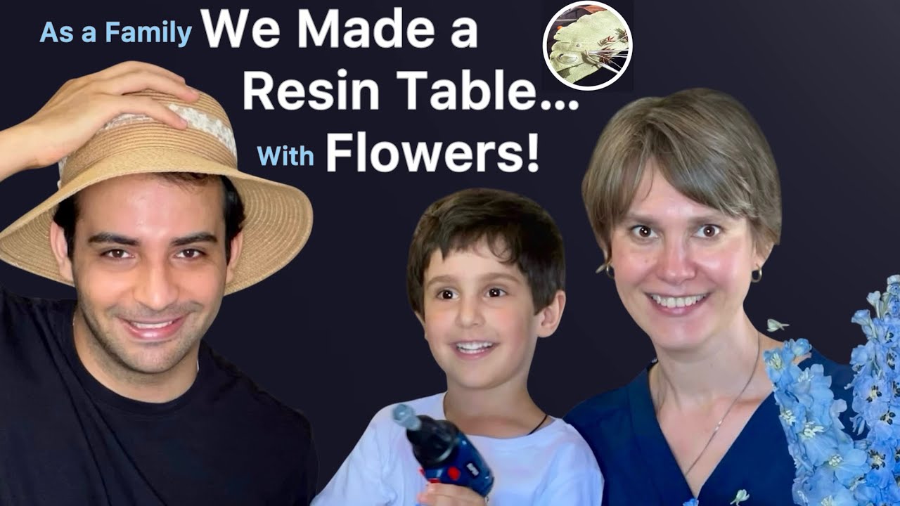 We Made a Stunning Resin Table with Flowers | Family DIY