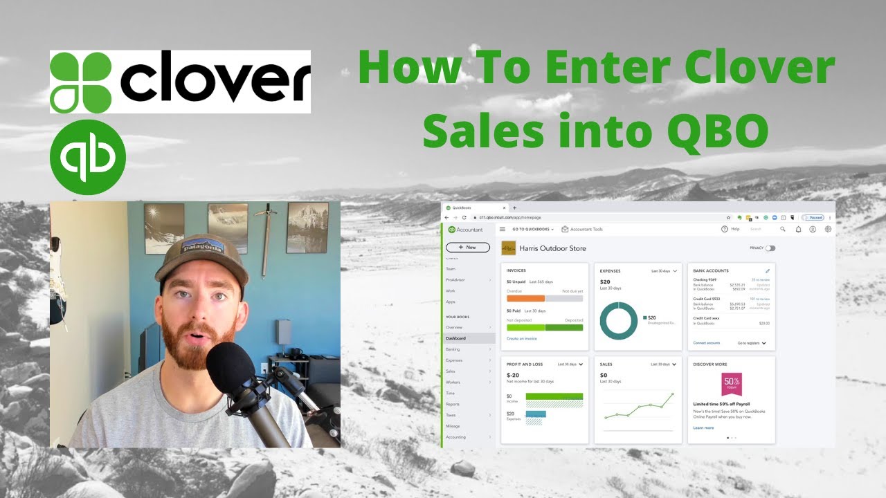 Как добавить данные о продажах Clover в QuickBooks Online