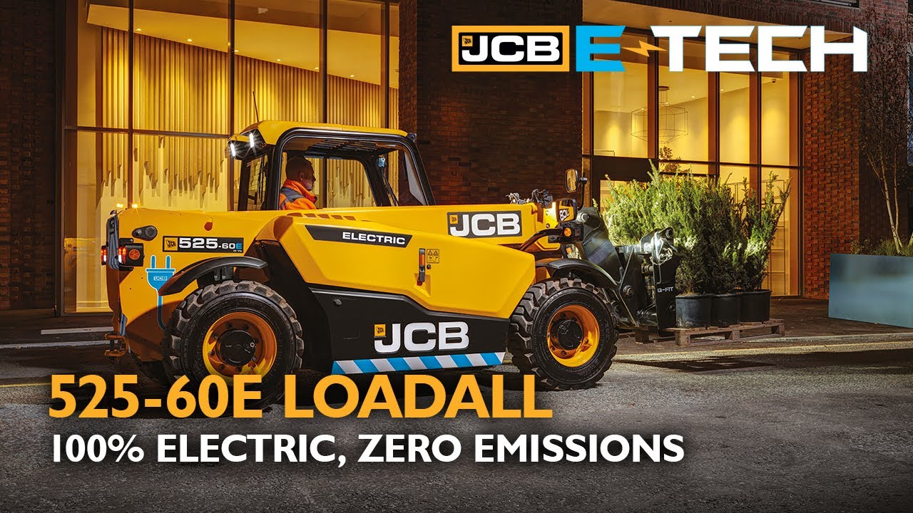 JCB 525-60E Loadall Telehandler - 100% Electric, Zero Emissions