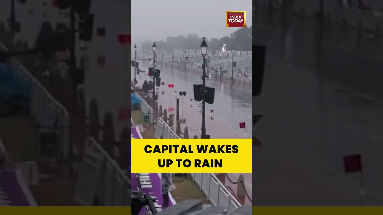 Delhi Sees Light Rain Ahead of Republic Day 2026 Rehearsal | #republicday2026 #kartavyapath