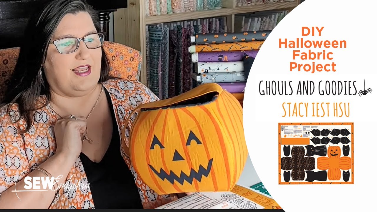 DIY Halloween Fabric Project Featuring Ghouls and Goodies Fabric Panel