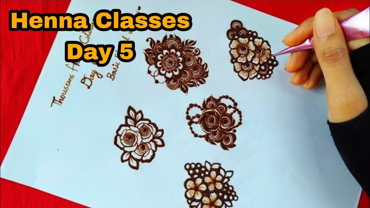 Henna Class day 5  || mehndi Classes by Thouseen | Learn Henna Designs with Thouseen