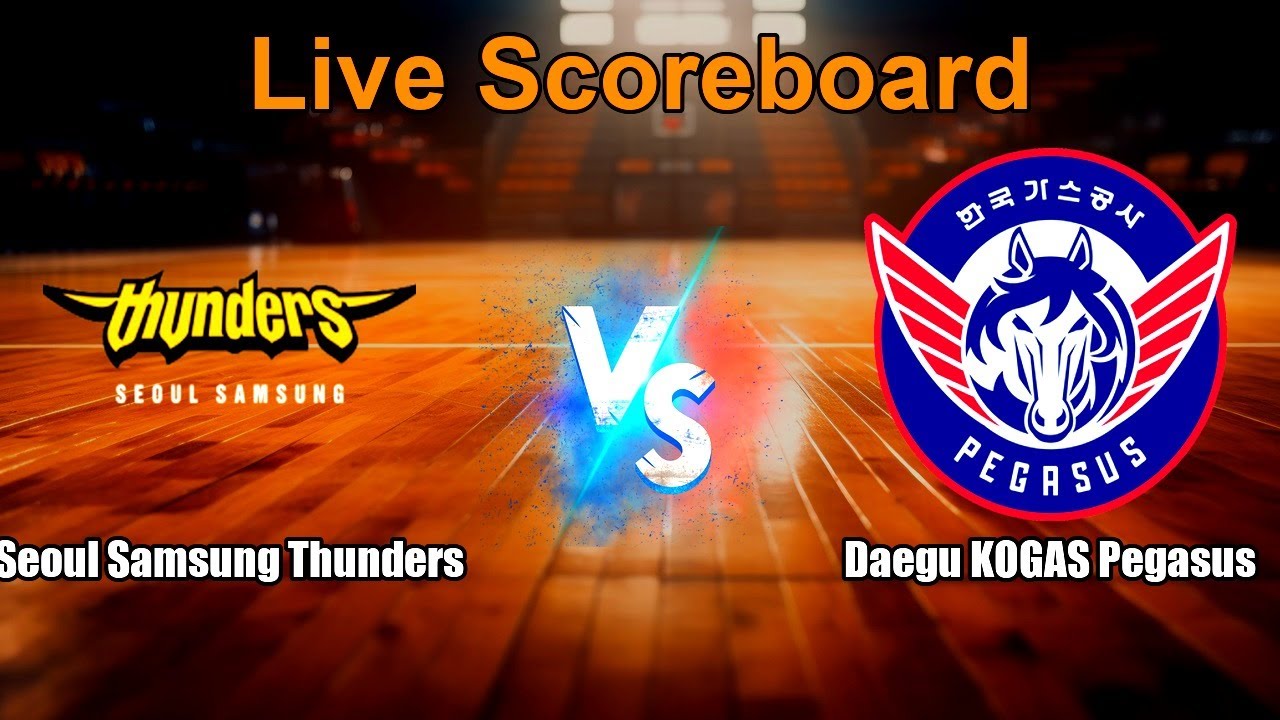 Seoul Samsung Thunders vs Daegu KOGAS Pegasus Live Score - South Korea Korean Basketball League