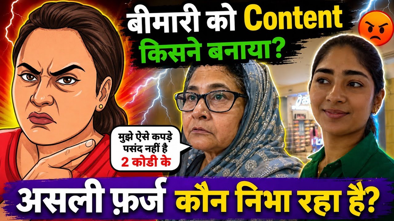 @Beinganshu0 Who turned the illness into content? Why did Aunty speak up about the clothes?