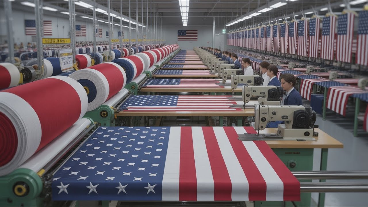 How American Flags Are Made in a Factory 🇺🇸 | Inside U.S. Flag Manufacturing Process
