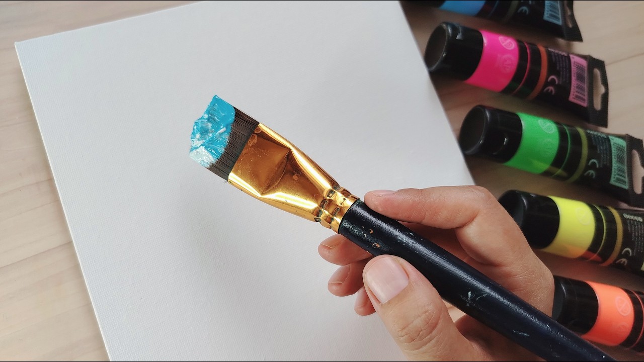 Самый простой и легкий способ нарисовать водопад / Рисование акрилом для начинающих