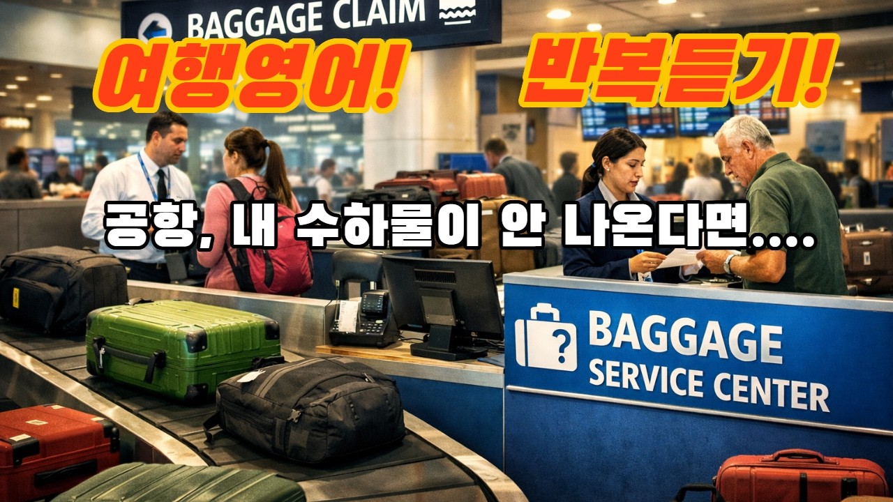(여행영어)(Part37)공항 수하물 분실했을 때 꼭 필요한 영어 20문장!