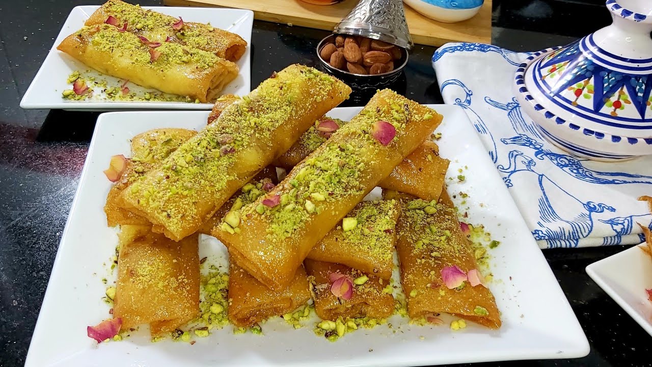بريكة الحليب او بريكة حلوة وصفة تونسية🇹🇳 زمنية لسهرية🌙 رمضان🌙 بنينة تتقرمش😋 بمكونات بسيطه 👌