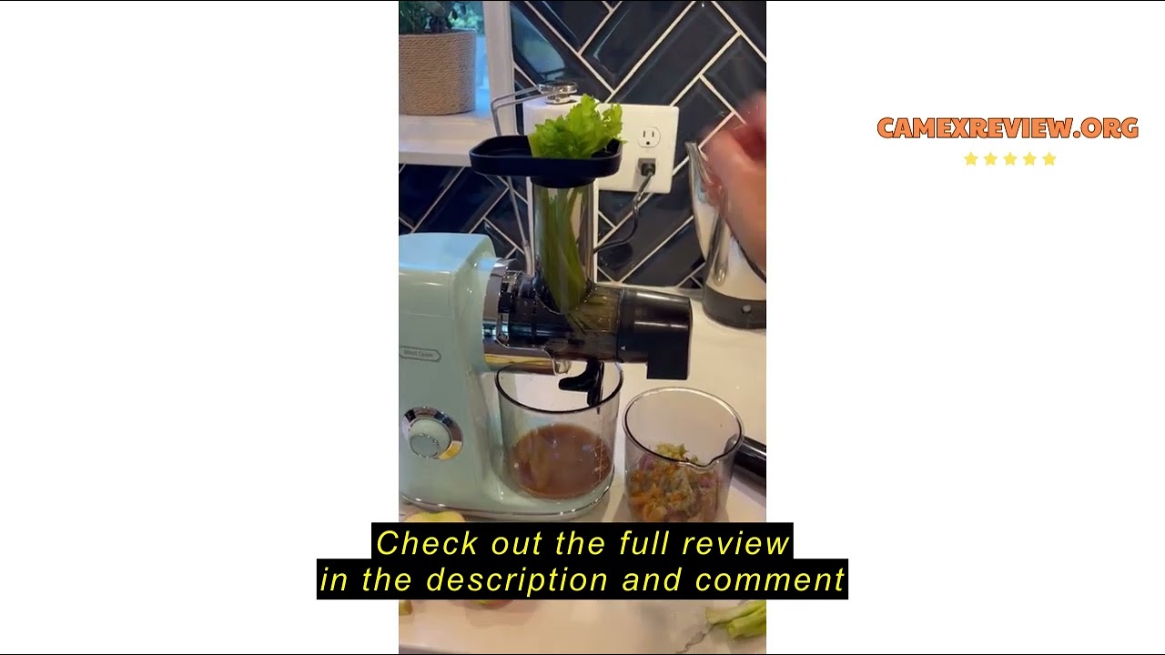 Review Hazel Quinn Masticating Juicer, Slow Cold Press Juicer for Fruit and Vegetable, Without BPA,