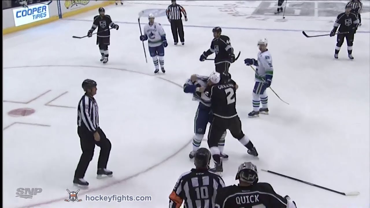 Kevin Bieksa vs Matt Greene Jan 13, 2014