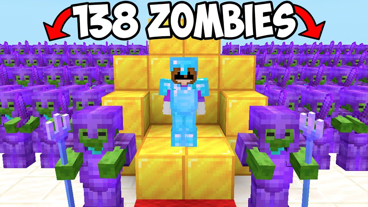Using 138 Netherite Zombies To Kill A Stacked Player...