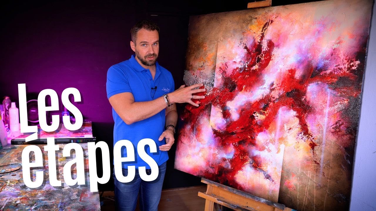 COMMENT réaliser une PEINTURE ABSTRAITE (Toutes les étapes)