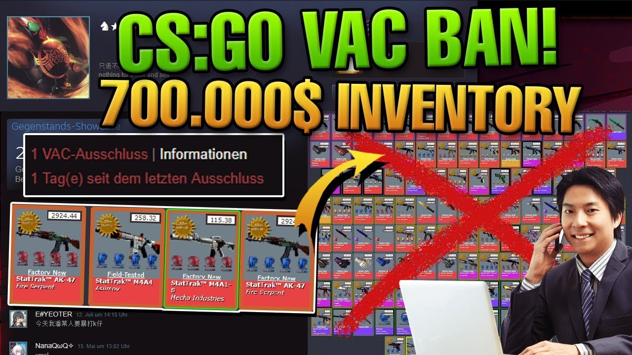 700.000$ CS:GO INVENTORY VAC BANNED! Let's Overwatch #65