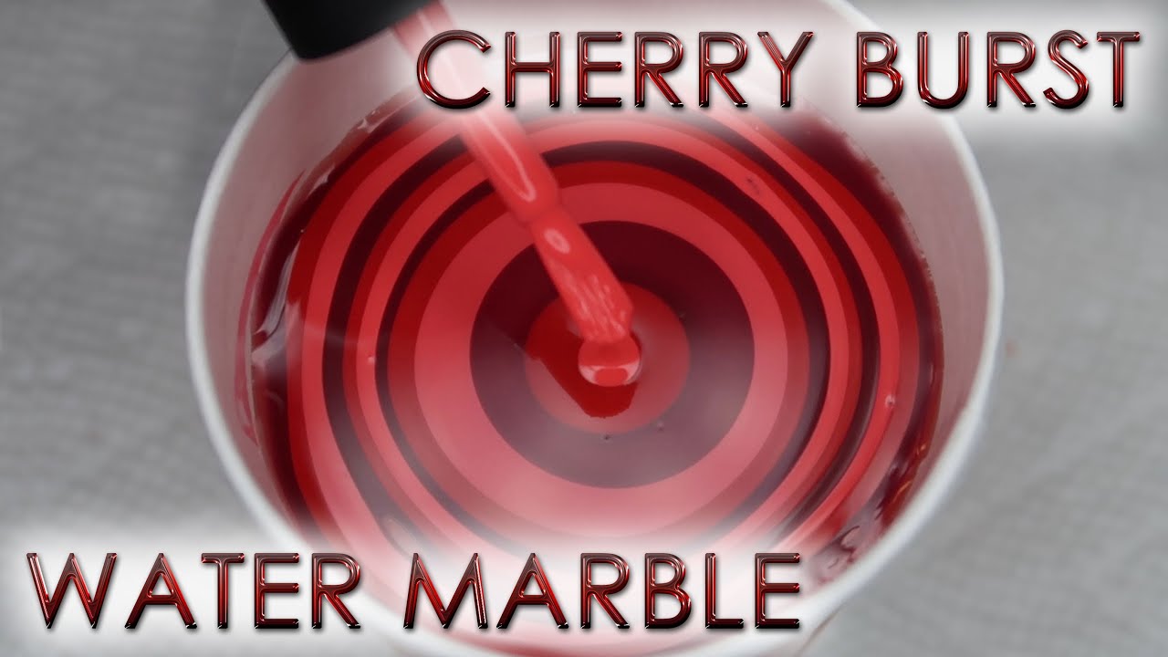 Cherry Burst | Water Marble March 2022 #7 | DIY Nail Art Tutorial | MSLP