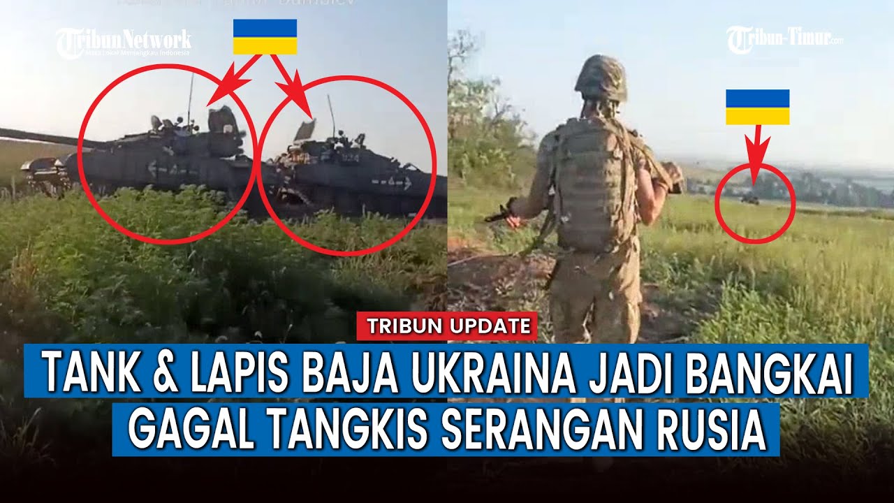 Deretan Kendaraan Lapis Baja Ukraina Rusak Parah, Gegara Serangan Rusia