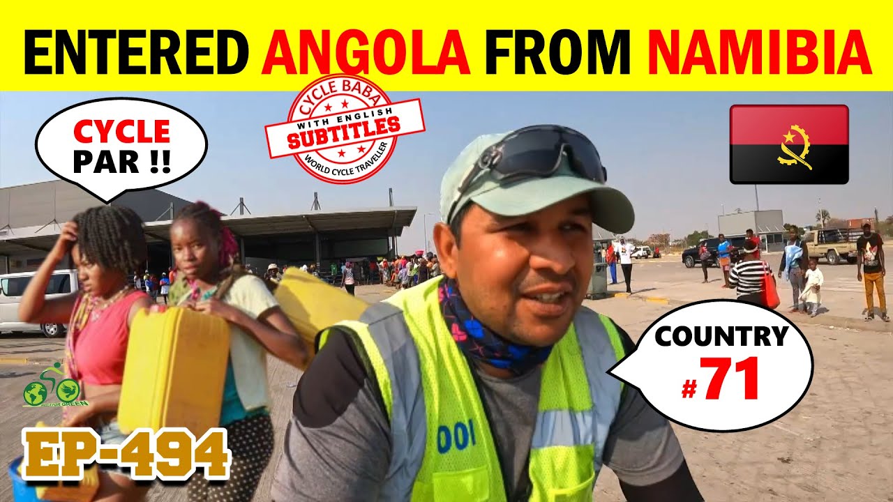 AFRICAN LIFE NEAR ANGOLA 🇦🇴 NAMIBIA 🇳🇦 ROAD BORDER Ep-494