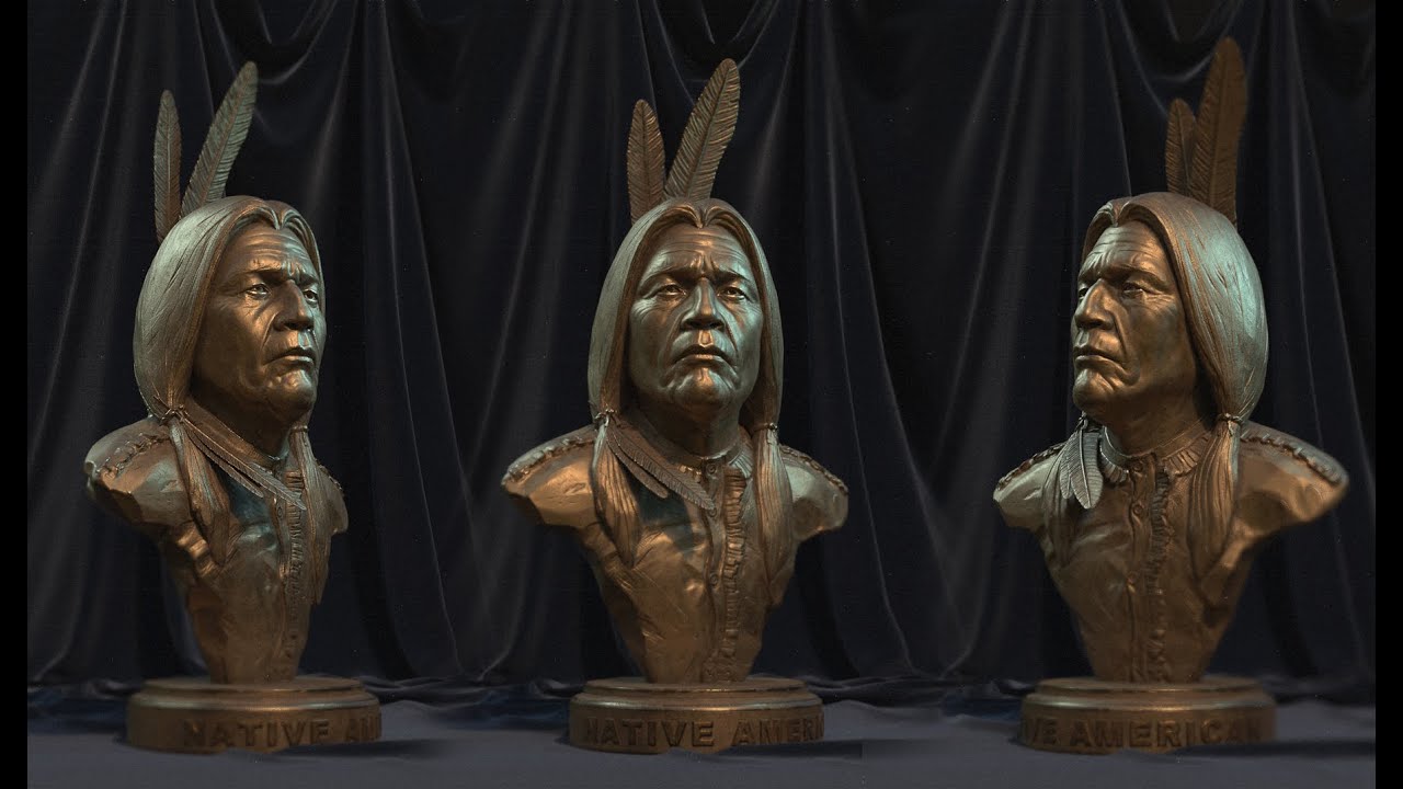 Native American Bust - Zbrush Timelapse