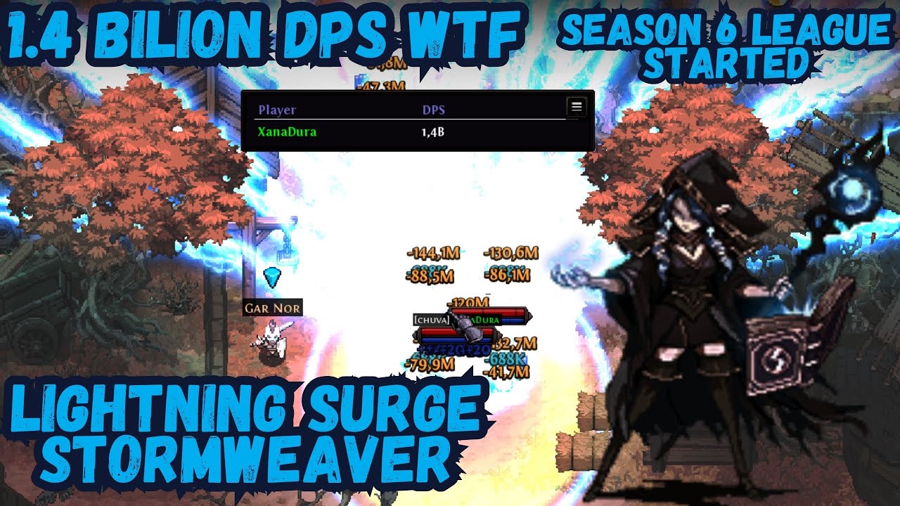 BEST LEAGUE STARTED END GAME STORMWEAVER /LIGHTNING SURGE BUILD /HERO SIEGE Season 7( VIABLE )