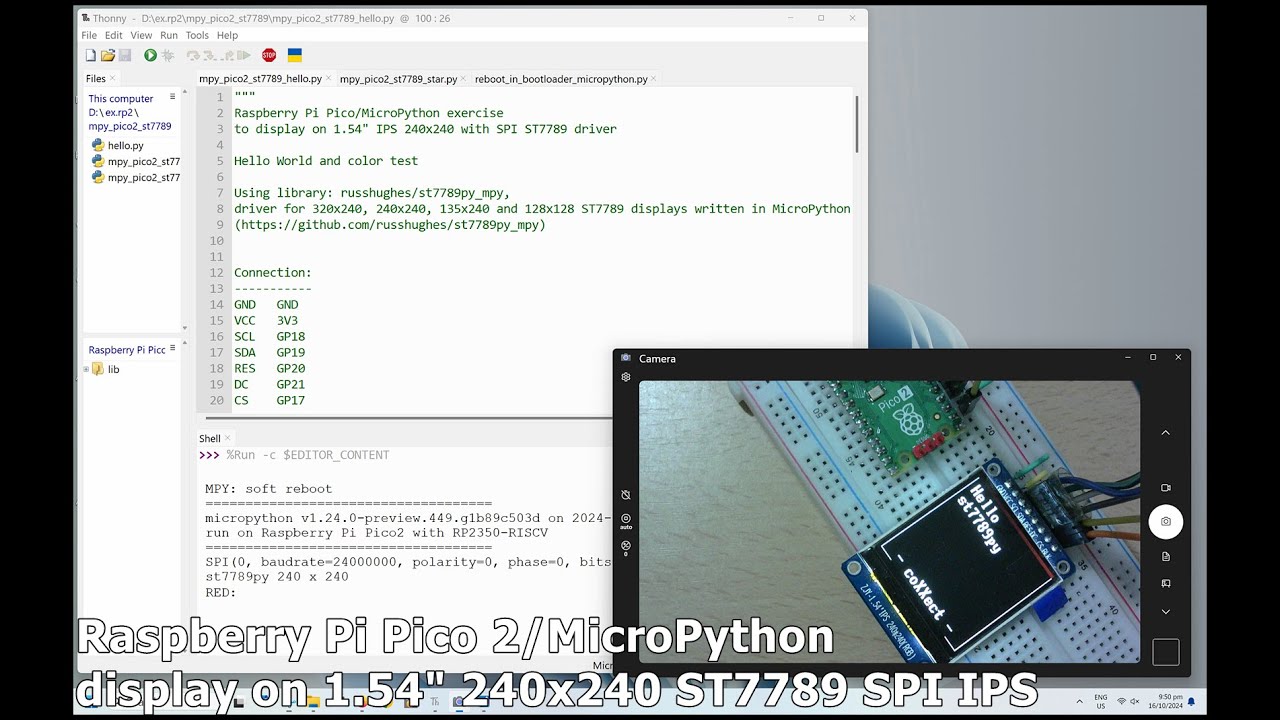 Raspberry Pi Pico 2/MicroPython display on 1.54